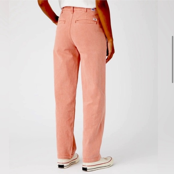 WRANGLER FREE PEOPLE PINK CHINO CASEY JONES UTILITY PANTS BOHO Y2K ANTHROPOLOGIE - Picture 5 of 14